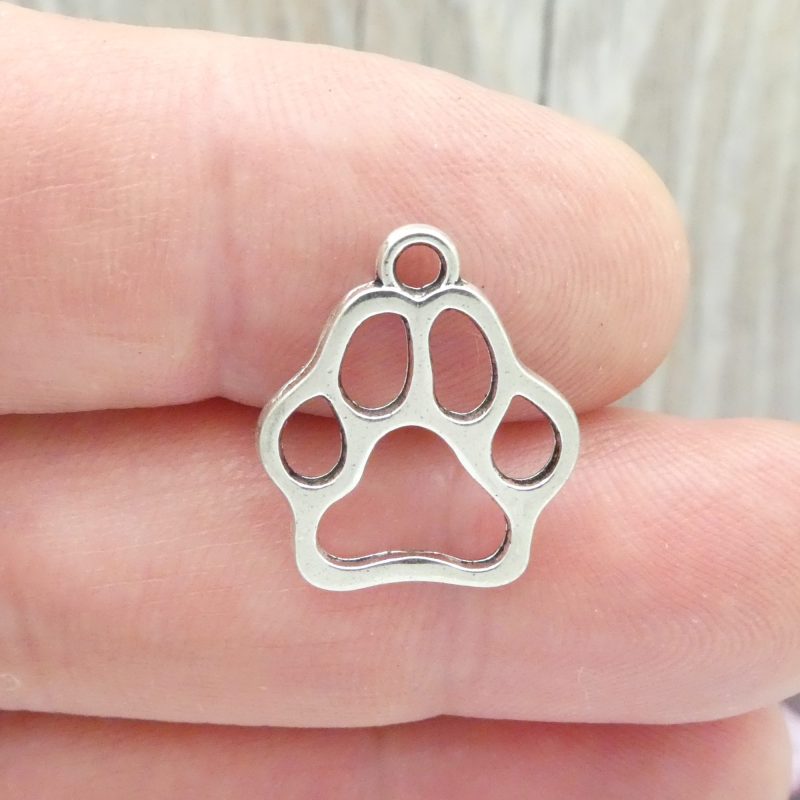 Silver Paw Charm