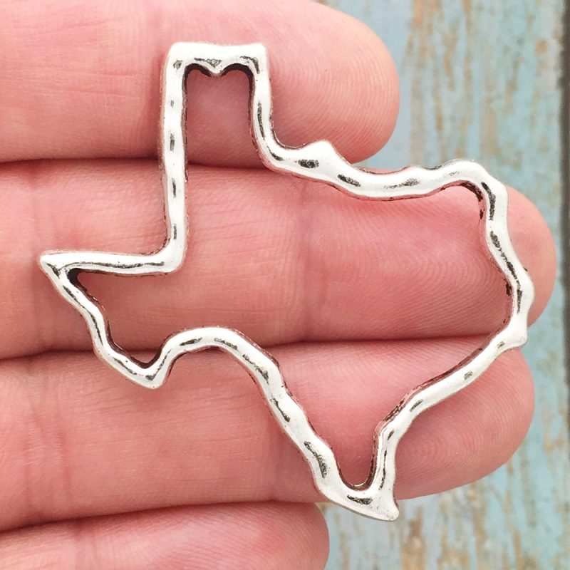 silver texas pendants bulk