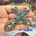 Gold Cross Charm Pendant