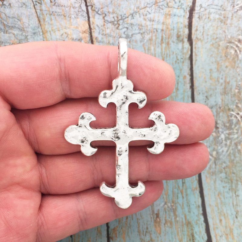 hammered cross pendants wholesale