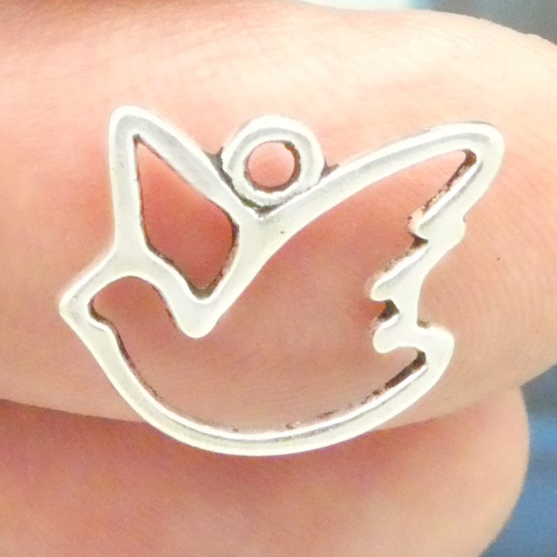 Silver Dove Charm