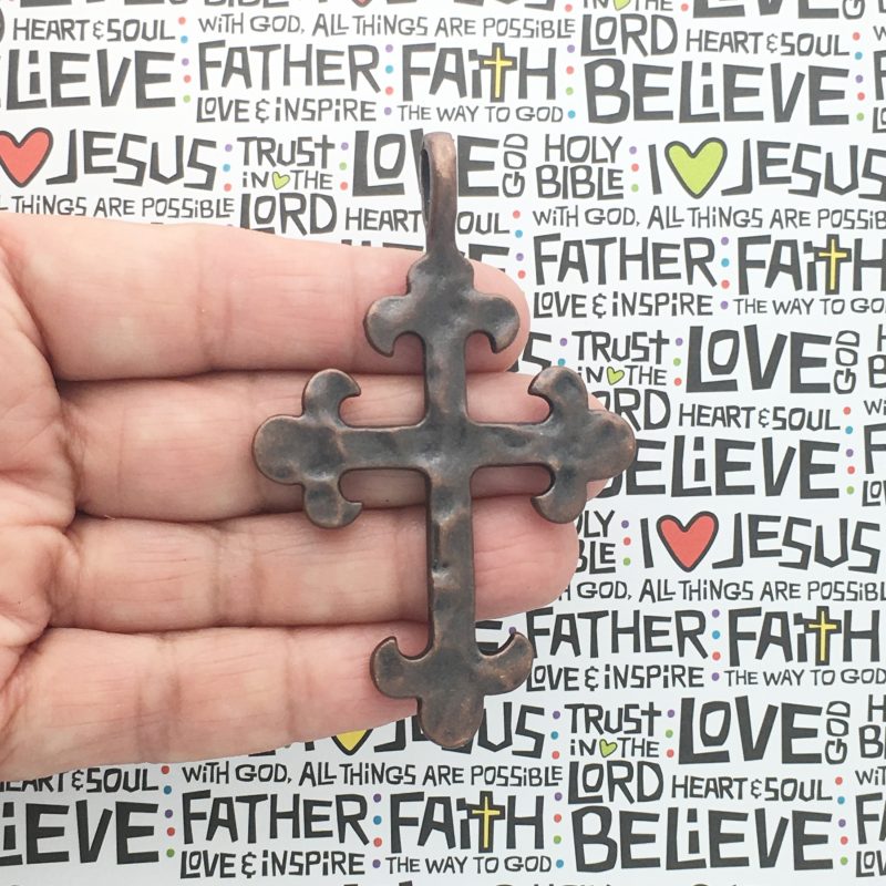 Hammered Cross Pendant
