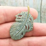 Gold Feather Charm
