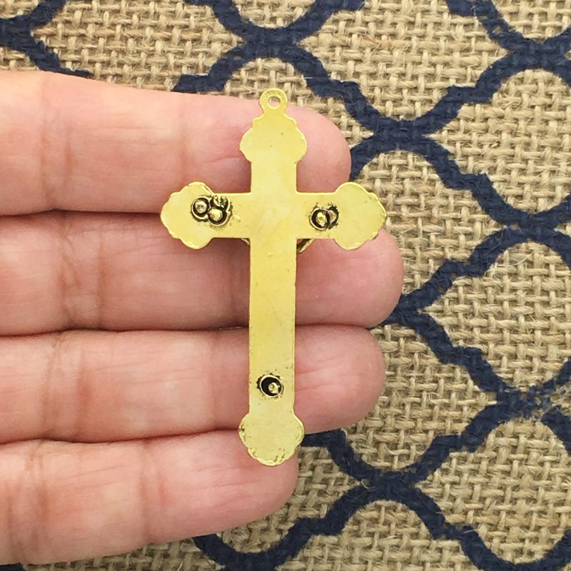 BULK 5 Gold Crucifix Cross Pendant by TIJC SP1125B - Image 2
