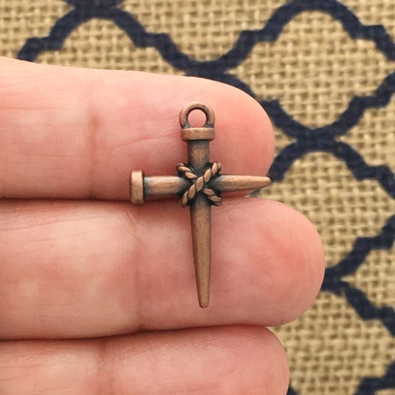 nail cross charms bulk
