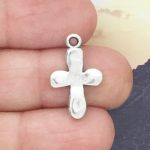 hammered cross charms