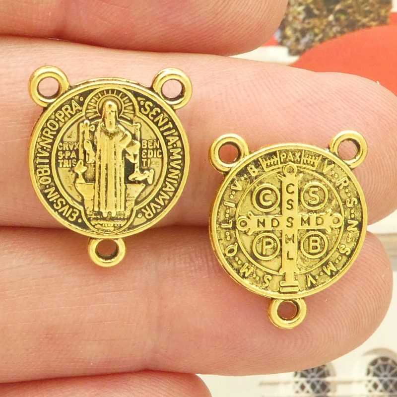 St Benedict medal rosary centerpiece