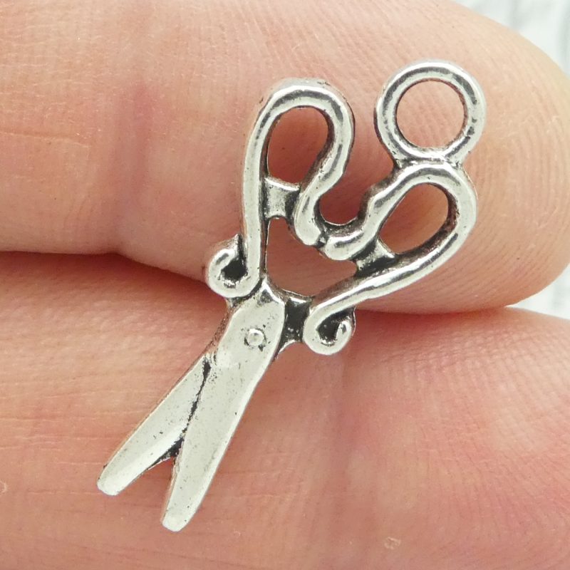 Scissors Charm Silver