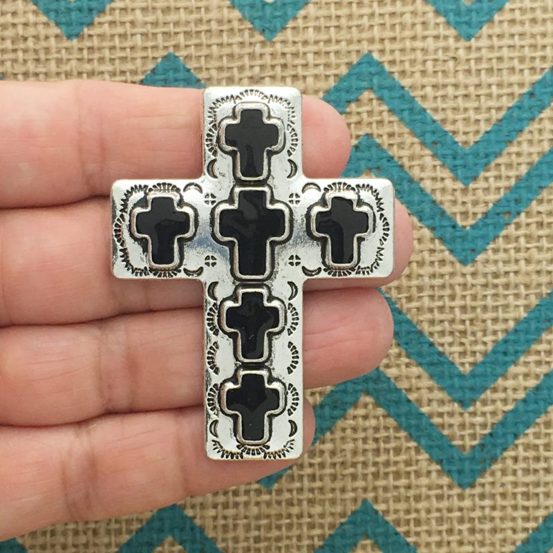 Silver Cross Charm Pendant Bulk