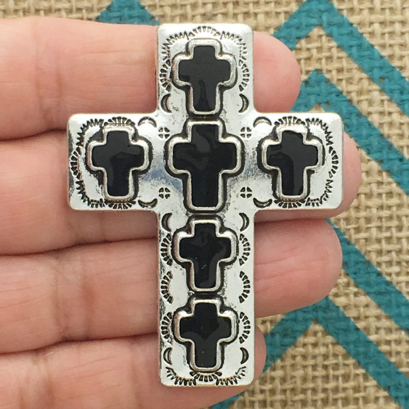Silver Cross Charm Pendant