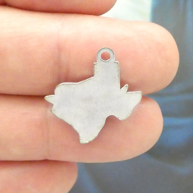 BULK 40 Texas Charm Silver 22x21mm by TIJC SP1155B - Image 2