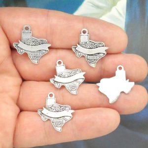 Silver Texas Charms Bulk