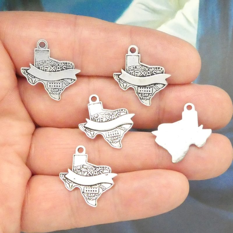 Silver Texas Charms Bulk