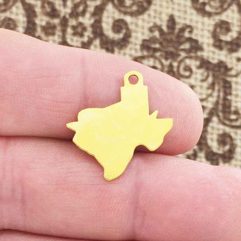 10 Gold Texas Charm Pendant by TIJC SP1159 - Image 2