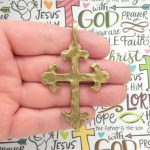 hammered cross pendant