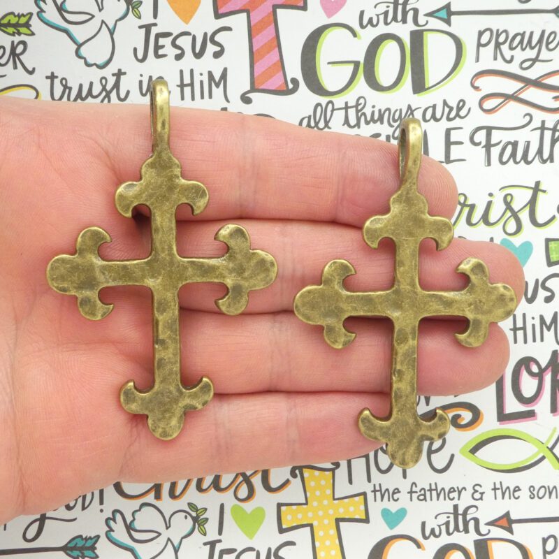 hammered cross pendants wholesale
