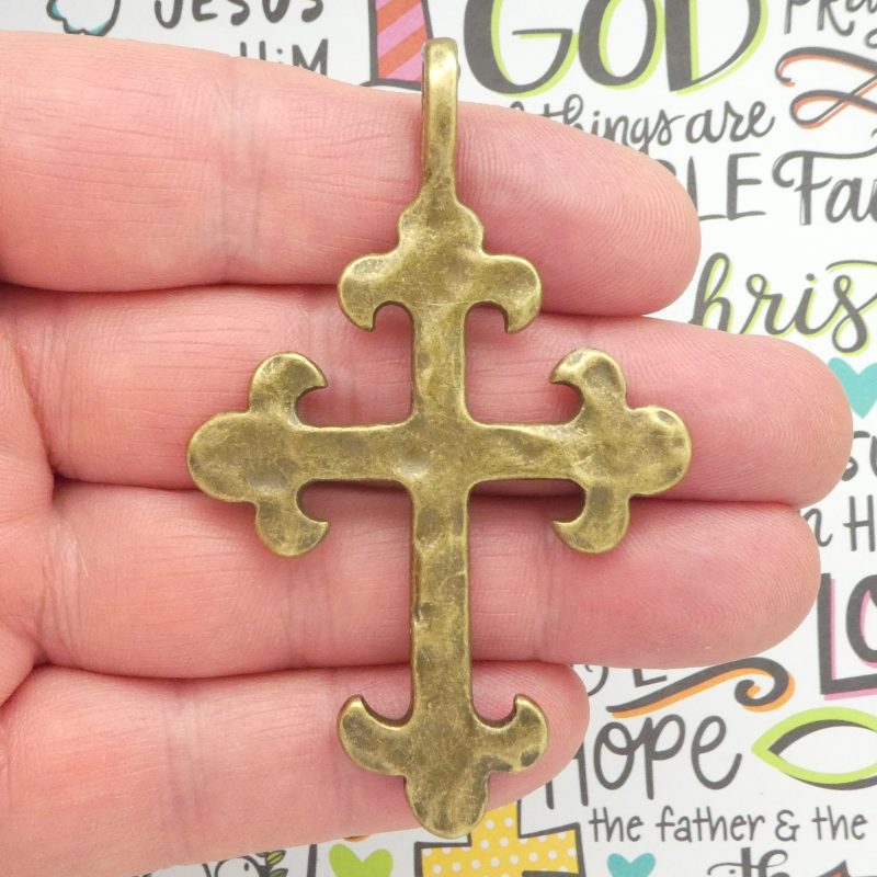 hammered cross pendants wholesale