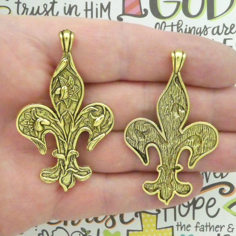 Gold Fleur De Lis Pendants Wholesale