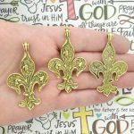 Gold Fleur De Lis Charm Bulk