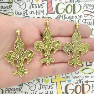 Gold Fleur De Lis Charm Bulk
