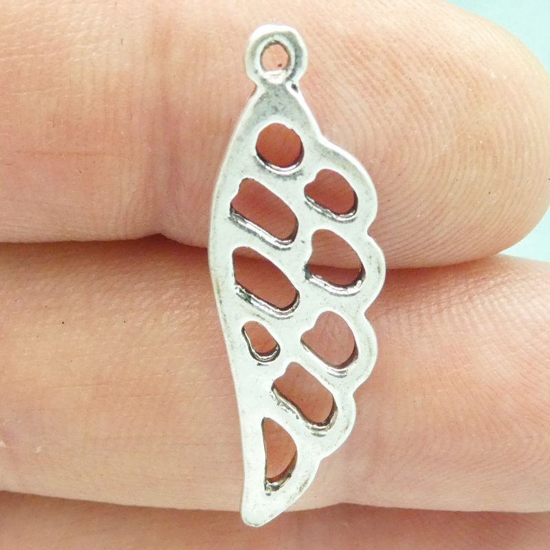 silver angel wing charm