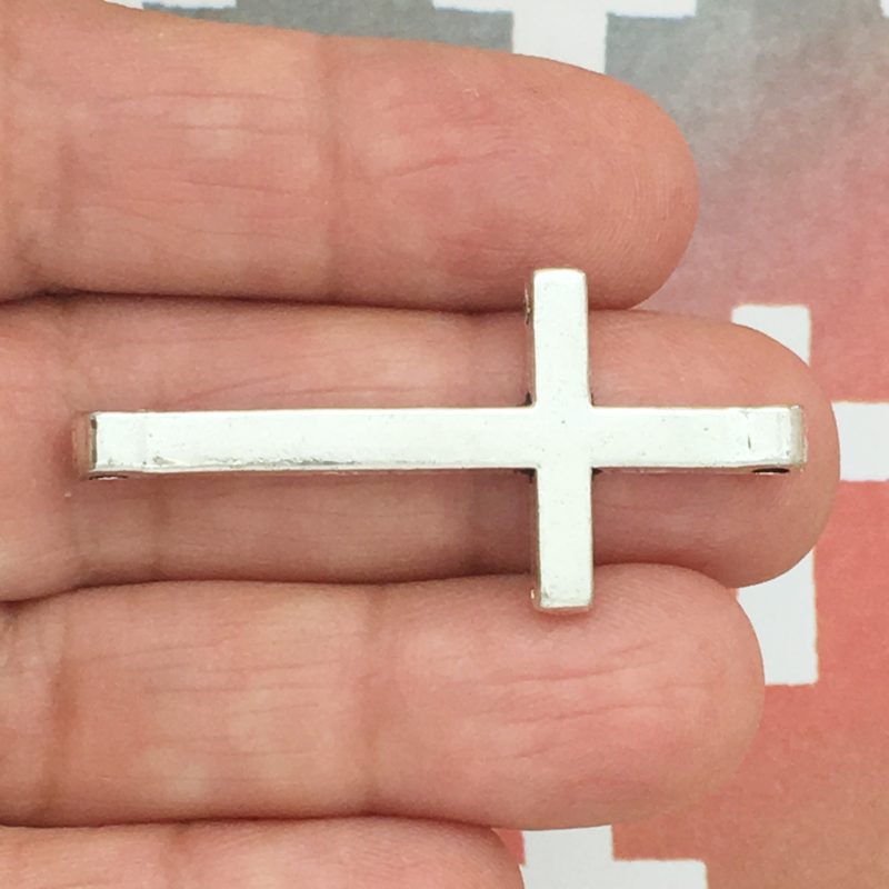 Silver Cross Bracelet Connector
