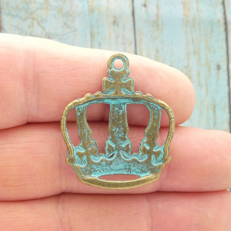 5 Gold Crown Charm Pendant by TIJC SP1176 - Image 3