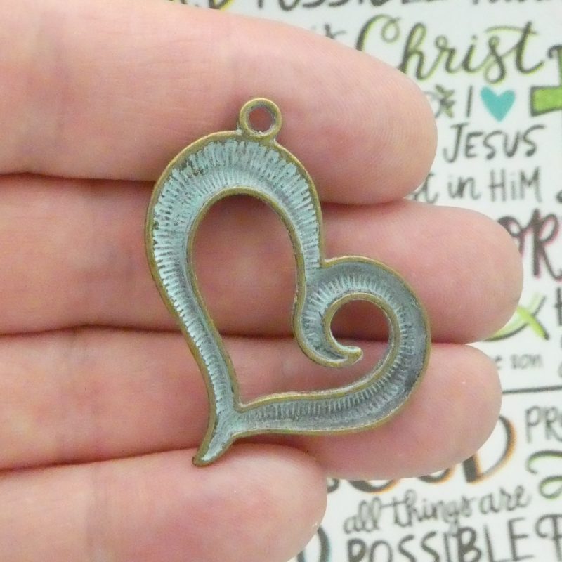 BronzeHeart Charm