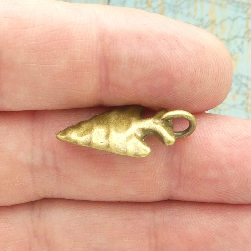 BULK 12 Arrowhead Charm Bronze by TIJC SP1188B - Image 4