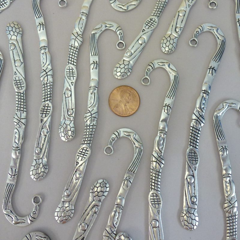 3 Shepherd Hook Silver Sports Unique Bookmark 124x23mm by TIJC SP1206 - Image 2