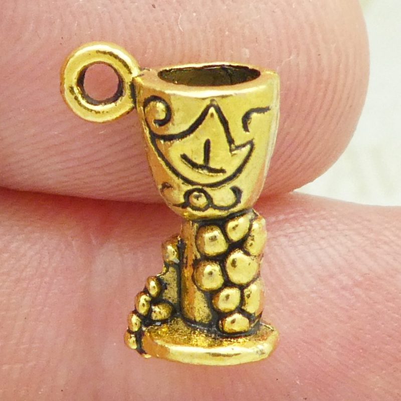 Gold Chalice Charms Wholesale