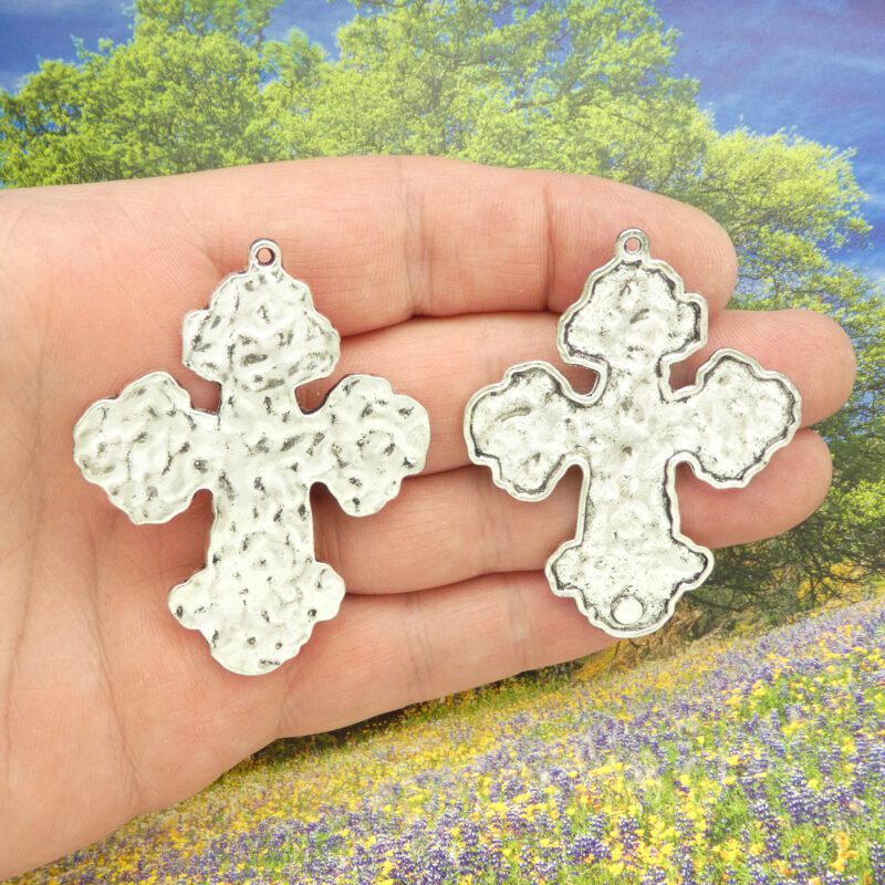 Hammered Cross Pendants Bulk