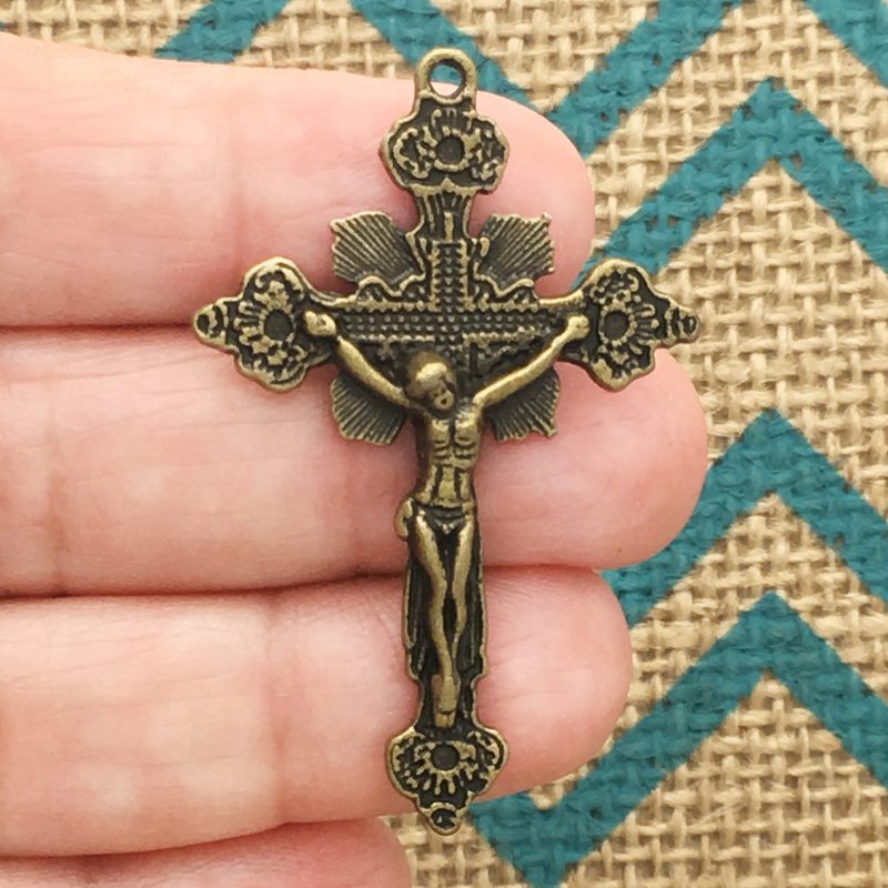 Crucifix Cross Charm for Rosary