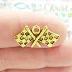 checkered flag charm