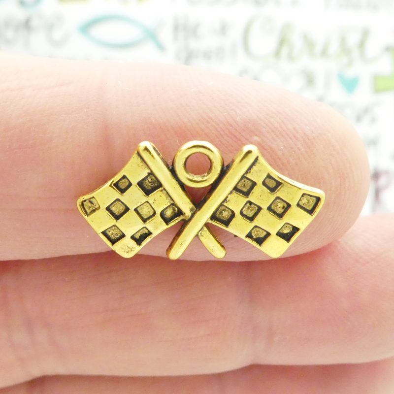 checkered flag charm