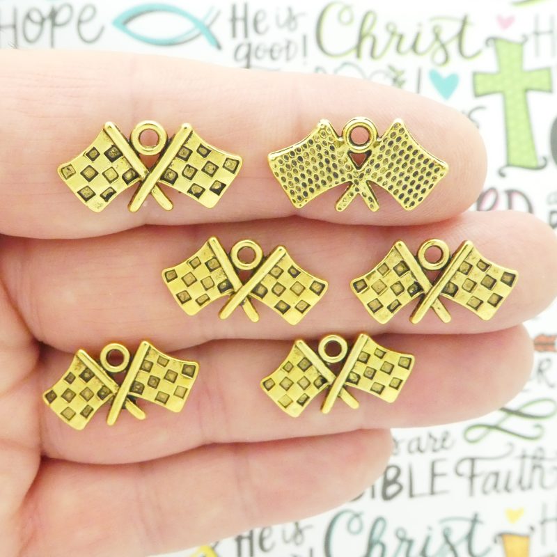 checkered flag charms for bracelets