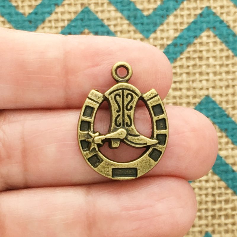 horseshoe boot charm