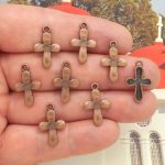 Hammered Cross Charms Wholesale