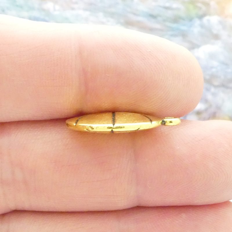 3 Gold Basketball Charm 22x19mm by TIJC SP1260 - Image 3