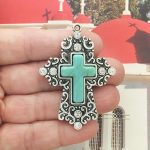 turquoise cross pendant