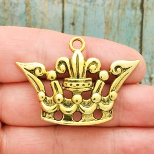 gold crown pendants wholesale