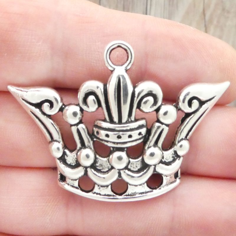 large silver crown pendants wholesale