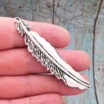 silver feather charm