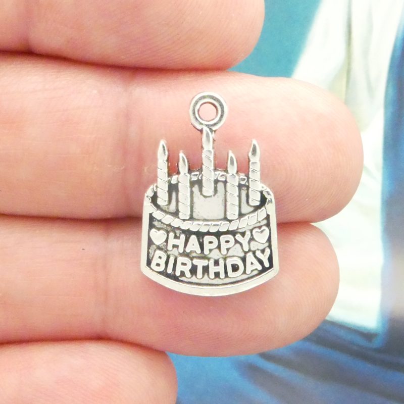 Birthday Cake Charms for Jewelry Making