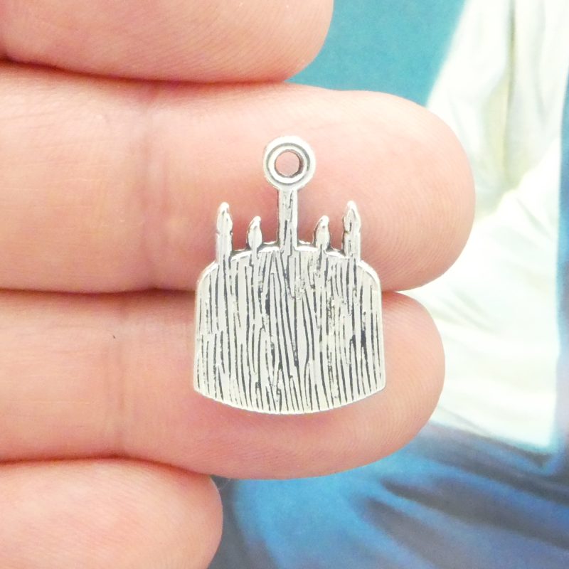 Bulk 20 Happy Birthday Charm Silver by TIJC SP1302B - Image 5
