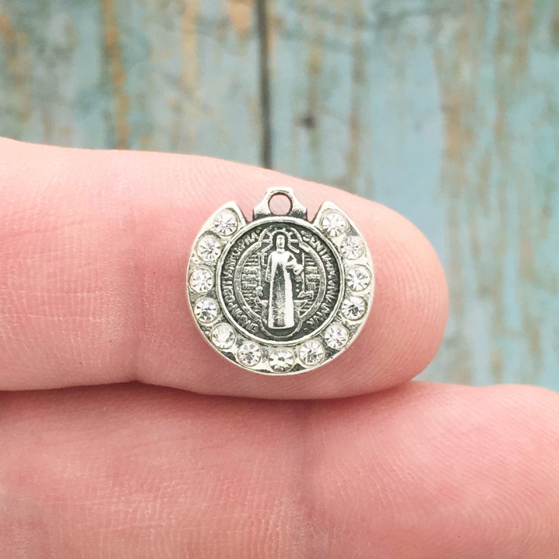 BULK 9 St Benedict Medal Silver by TIJC SP1314B - Image 3