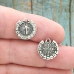 BULK 9 St Benedict Medal Silver by TIJC SP1314B