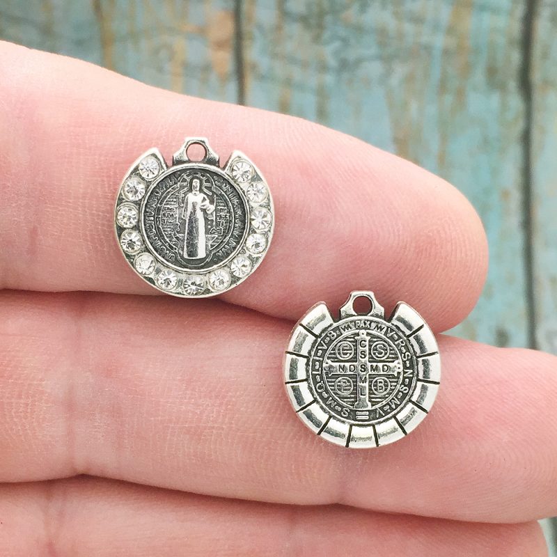 BULK 9 St Benedict Medal Silver by TIJC SP1314B