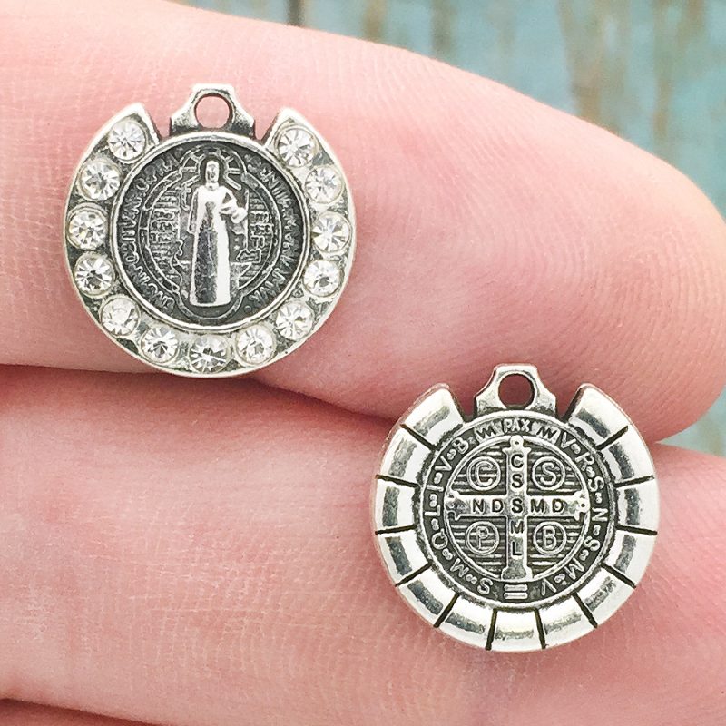 BULK 9 St Benedict Medal Silver by TIJC SP1314B - Image 2