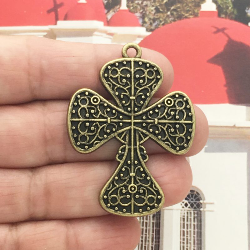 bronze cross pendant